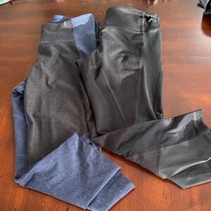 Black and Blue Leggings bundle XS